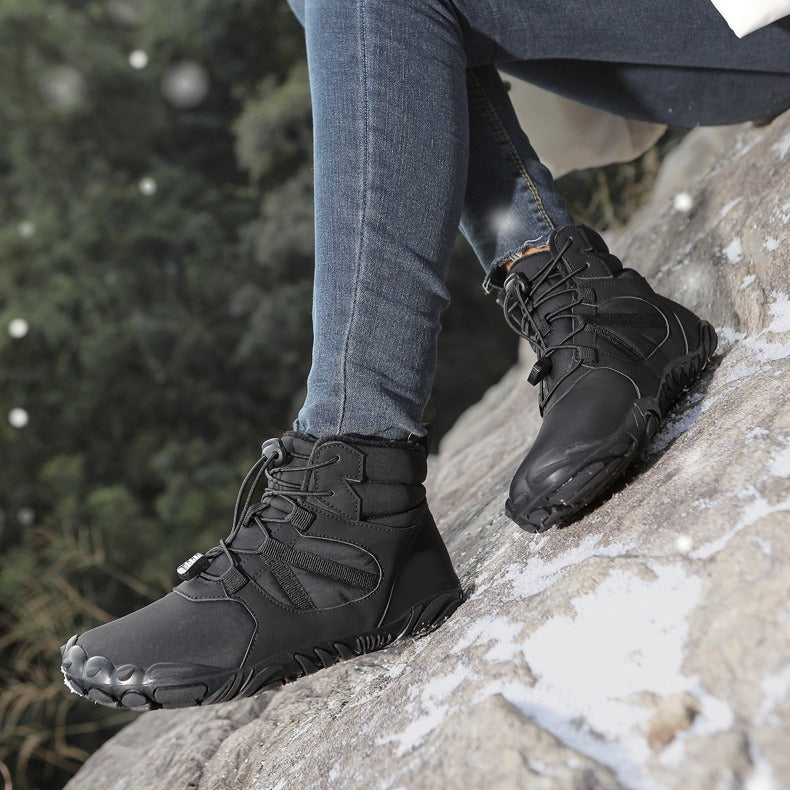 Men’s Winter Snow Boots – Fleece-Lined Waterproof Hiking Shoes