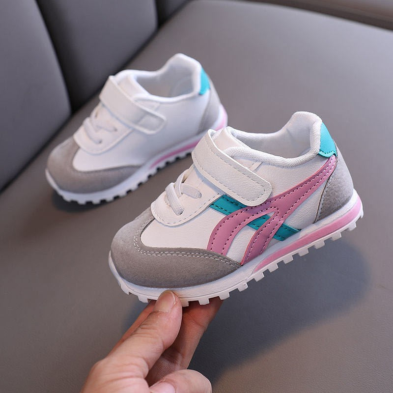 Soft Sole Toddler Shoes with Plaid Casual Design