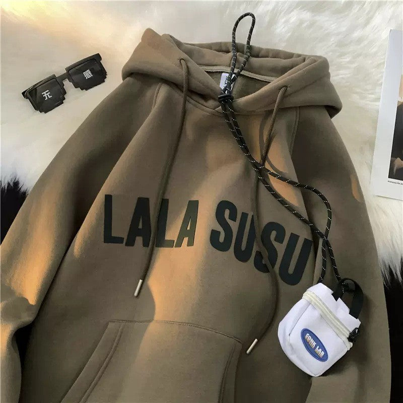 Men’s Velvet Hooded Sweatshirt for Autumn-Winter