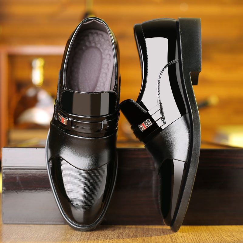 Men’s Autumn Winter Leather Shoes Casual Business Wedding