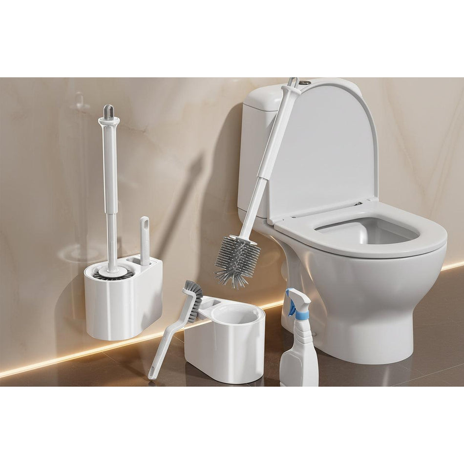 Long-Handle 3-in-1 Wall-Mounted Toilet Brush