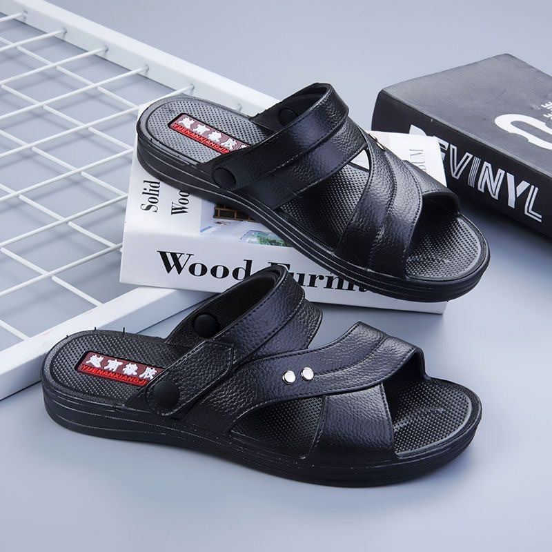 Vietnamese Thick-Soled Non-Slip Rubber Dad Beach Sandals Men