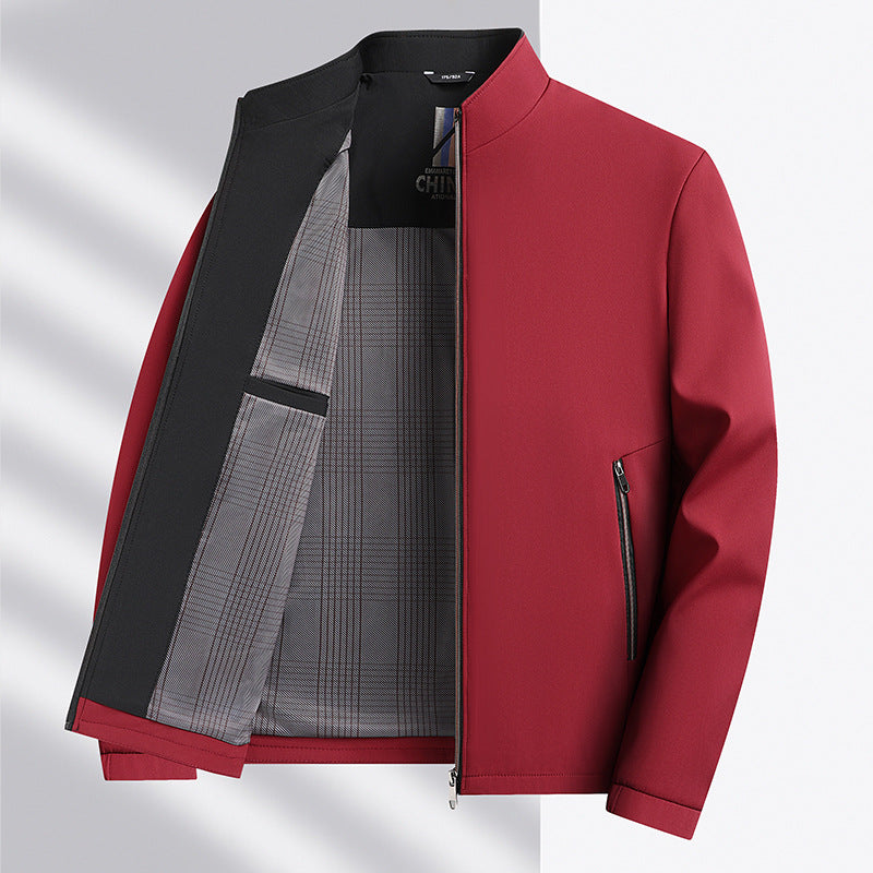Men’s Stand Collar Jacket 2025 Autumn Business Casual