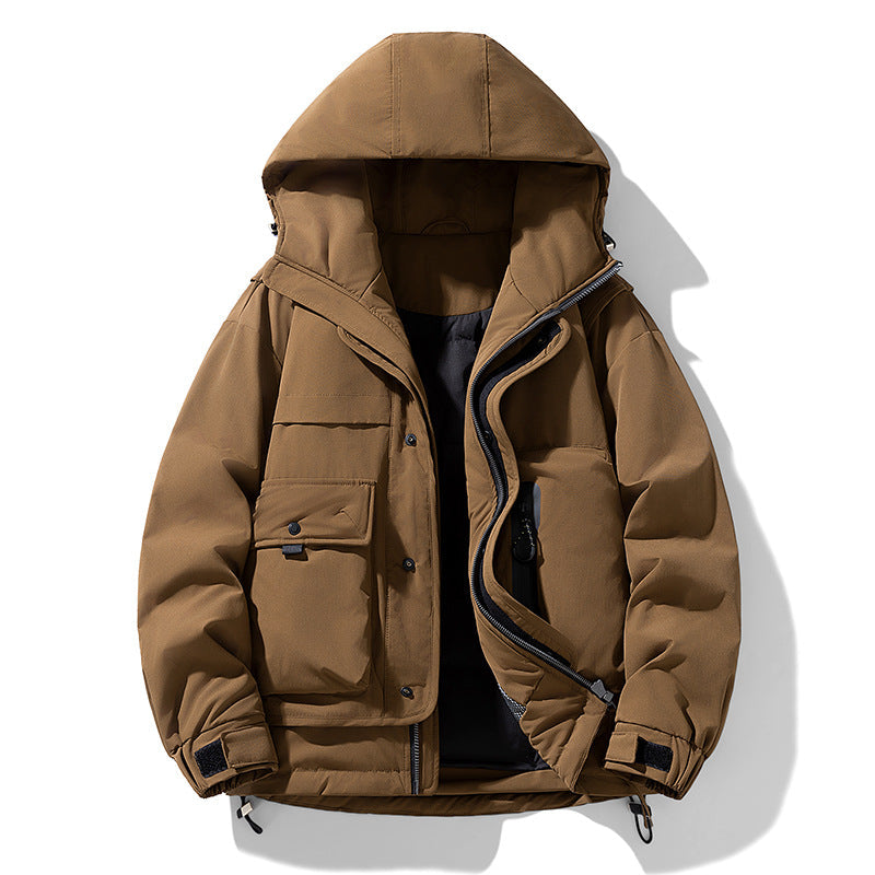 STOCK-Men’s Hooded Down Jacket – Functional 90% Duck Down Parka