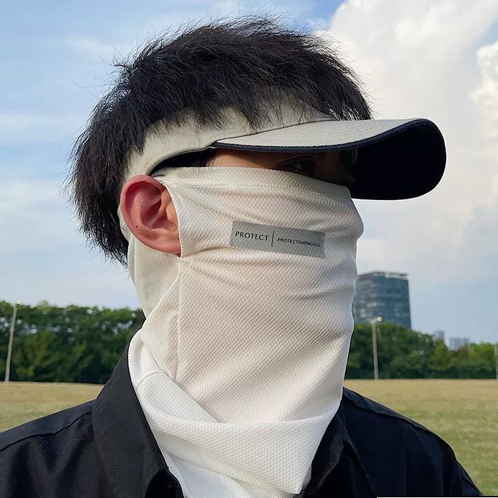 Men’s Ice Silk Cycling Mask Set – Face & Neck UV Protection