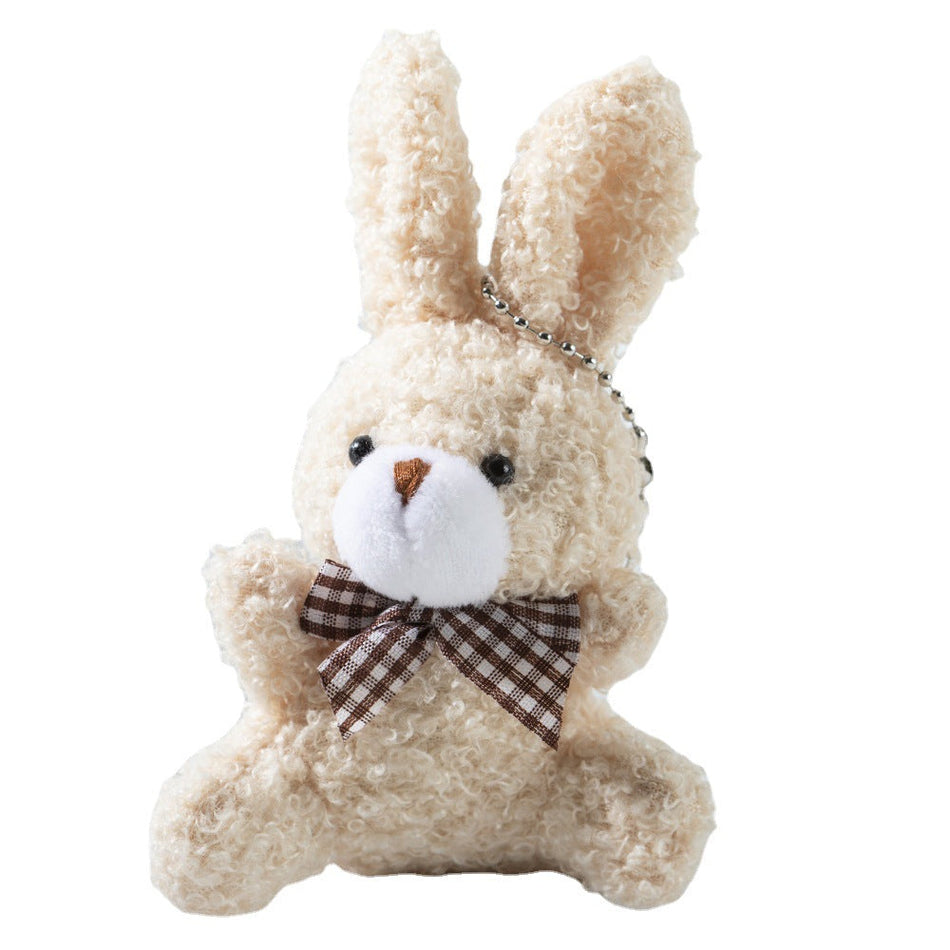 Cute Bow Tie Bunny Plush Keychain & Backpack Pendant