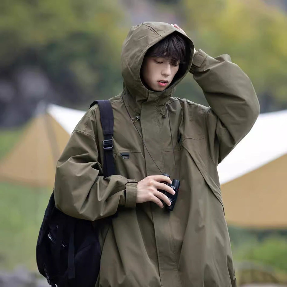 Men’s Outdoor Hooded Windbreaker Jacket