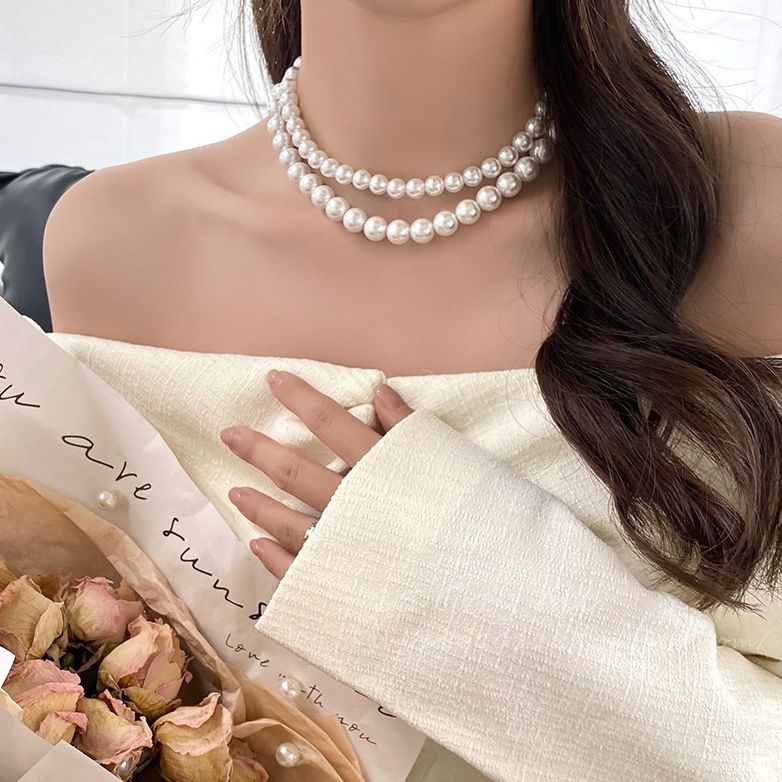 French Pearl Clavicle Necklace – Elegant Lazy Chic