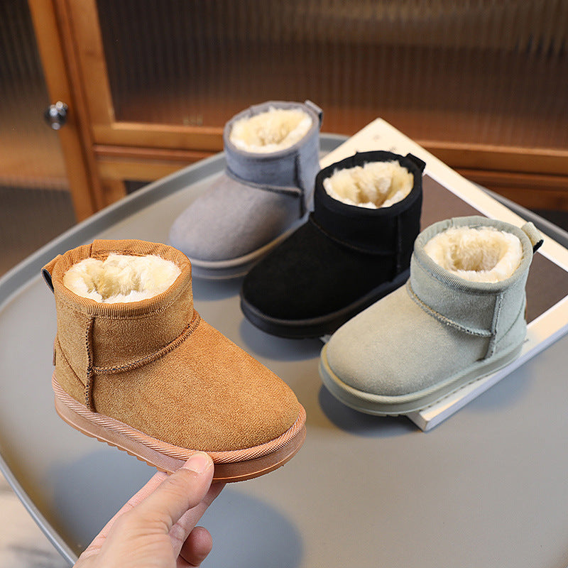 STOCK-Kids’ Thick Fleece-Lined Winter Snow Boots