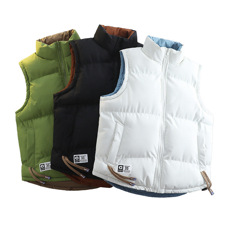 Double-Sided Cotton Vest Men & Women Warm Sleeveless Jacket