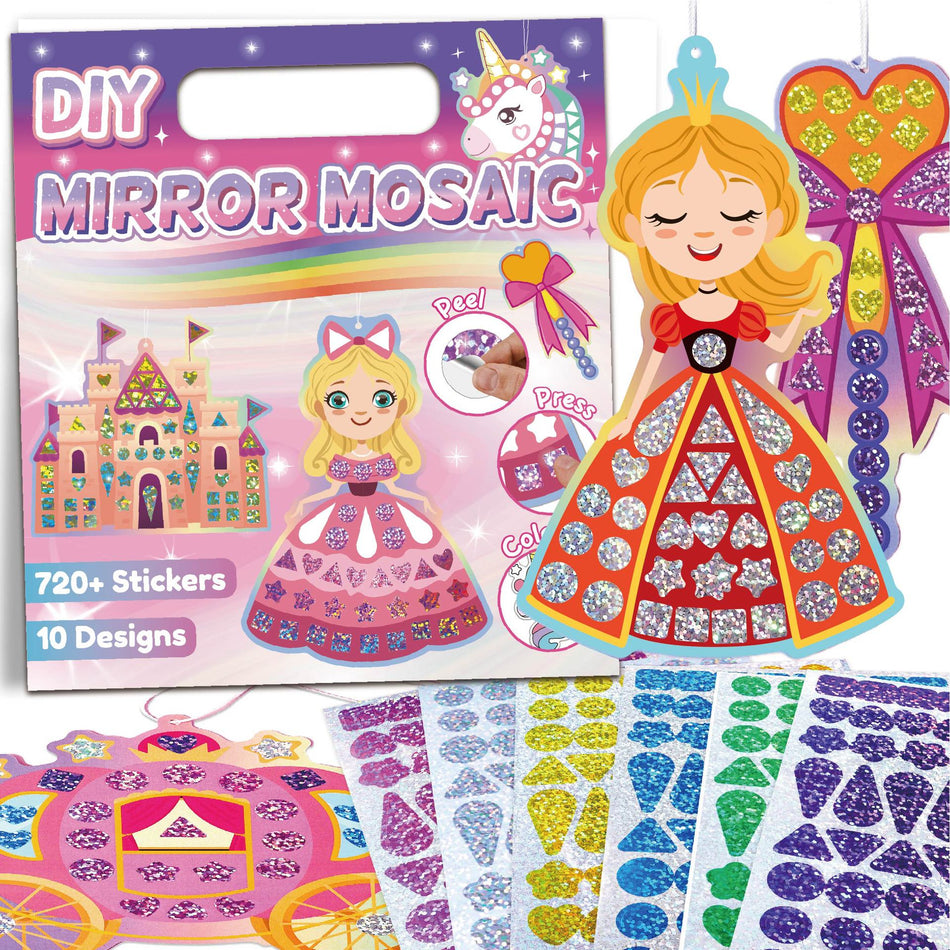 Princess Theme Mosaic Sticker Set – Kids DIY Coloring Toy