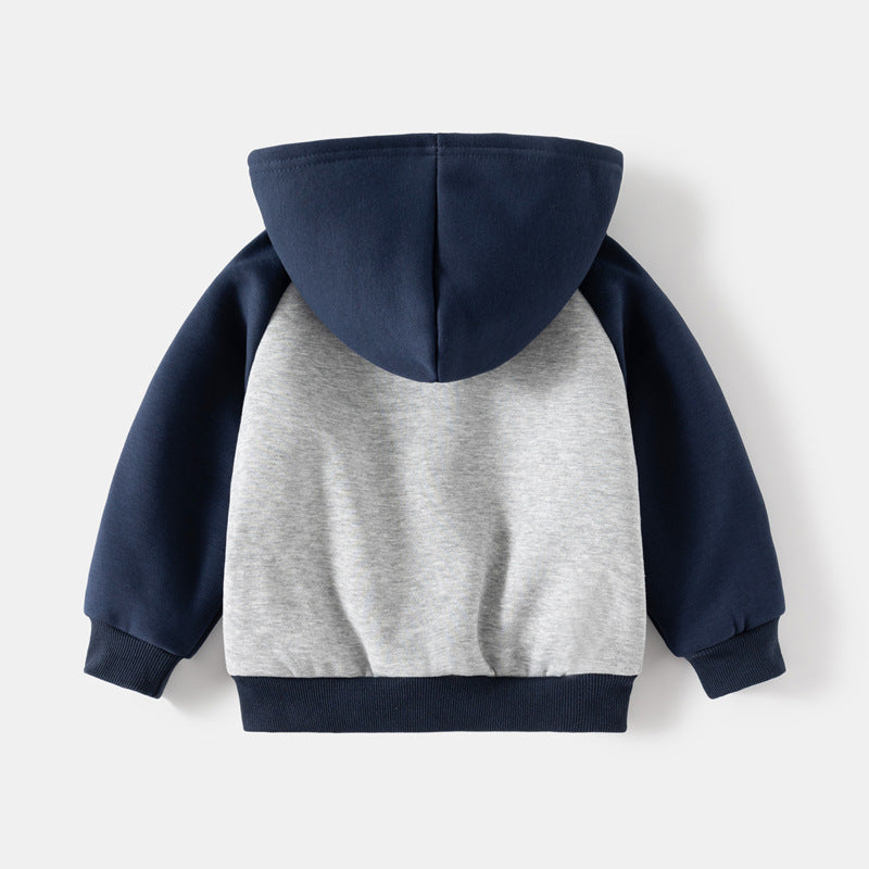 Boys Zipper Hoodie Jacket | Warm Autumn & Winter Wear