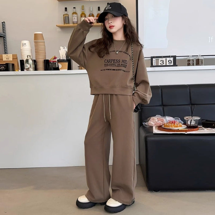 Girls Korean Sports Sweatshirt Set Autumn 2026 – Spring Autumn Kids Fashion Nepal | Tudoholic