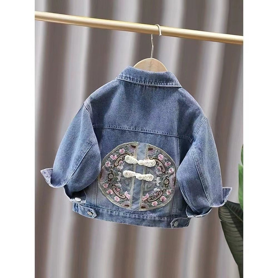 Girls Denim Jacket 2024 Spring Fall Korean Style Outerwear