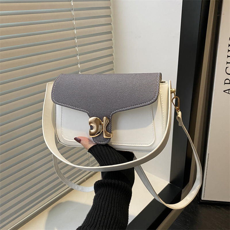 Korean Contrast Square Bag