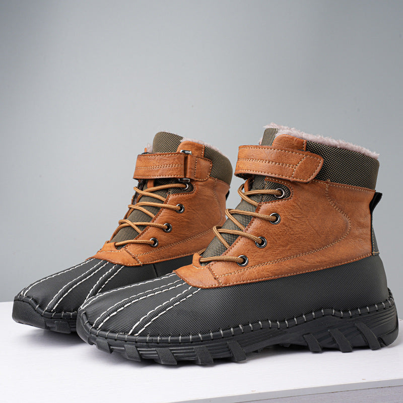 British Combat Leather Boots | High-Top Plus Size Martin