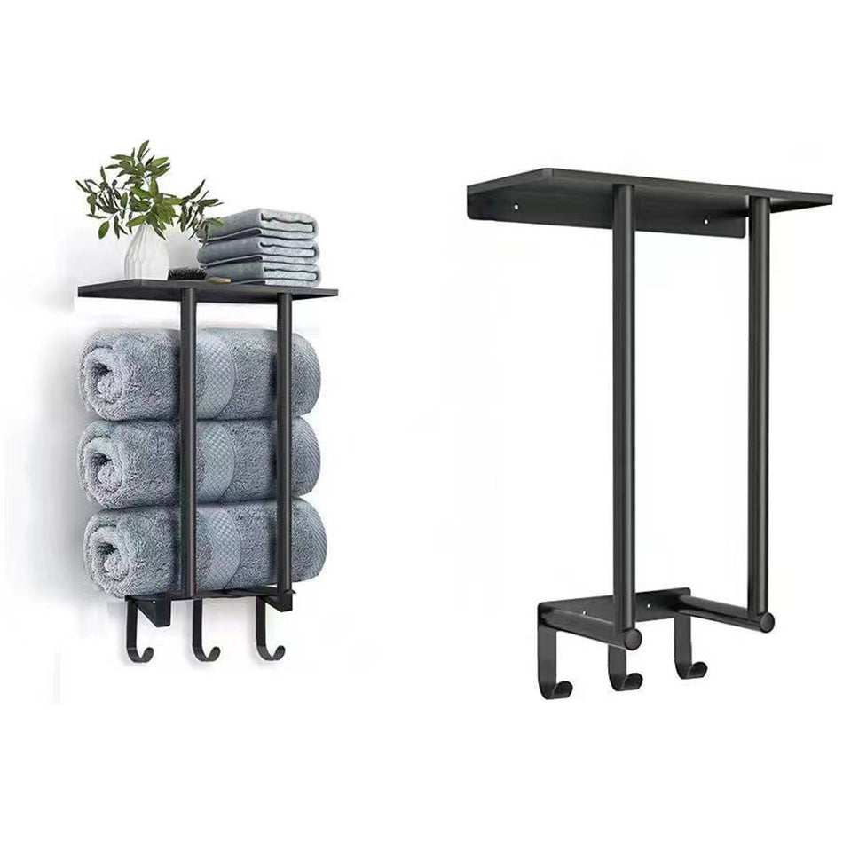 Metal Towel Rack – No-Drill Wall Storage Organizer