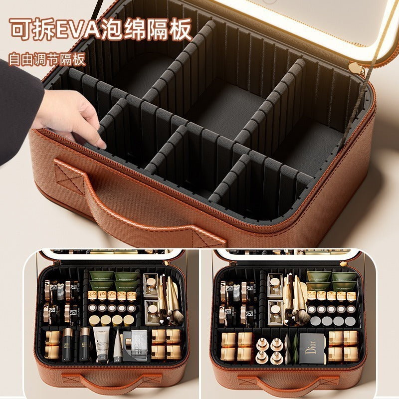 High-End LED Mirror Cosmetic Storage Case