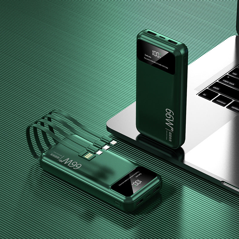 INSTOCK-66W 20000mAh Fast Charging Power Bank with Cable