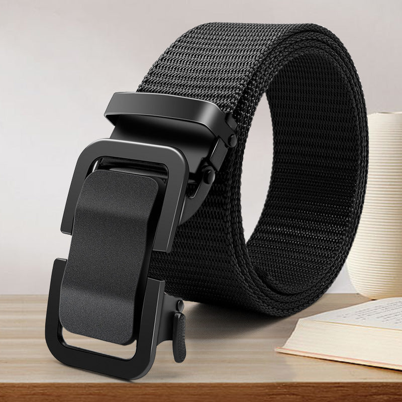 Men's Canvas Belt – Automatic Buckle, Trendy & Versatile