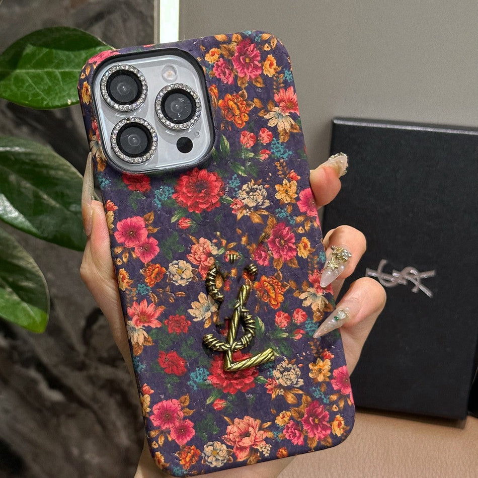 Peony Cork Half-Pack Case for iPhone 16 Pro Max