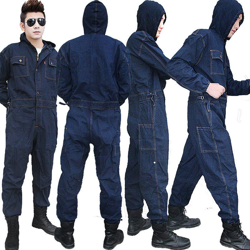 Unisex Denim Work Clothes Suit – Anti-Dirt & Dustproof
