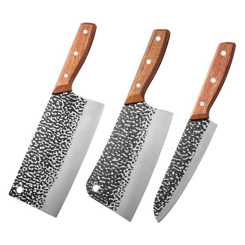 Stainless Steel Kitchen Knife Set – Chef, Slicing & Bone Knives