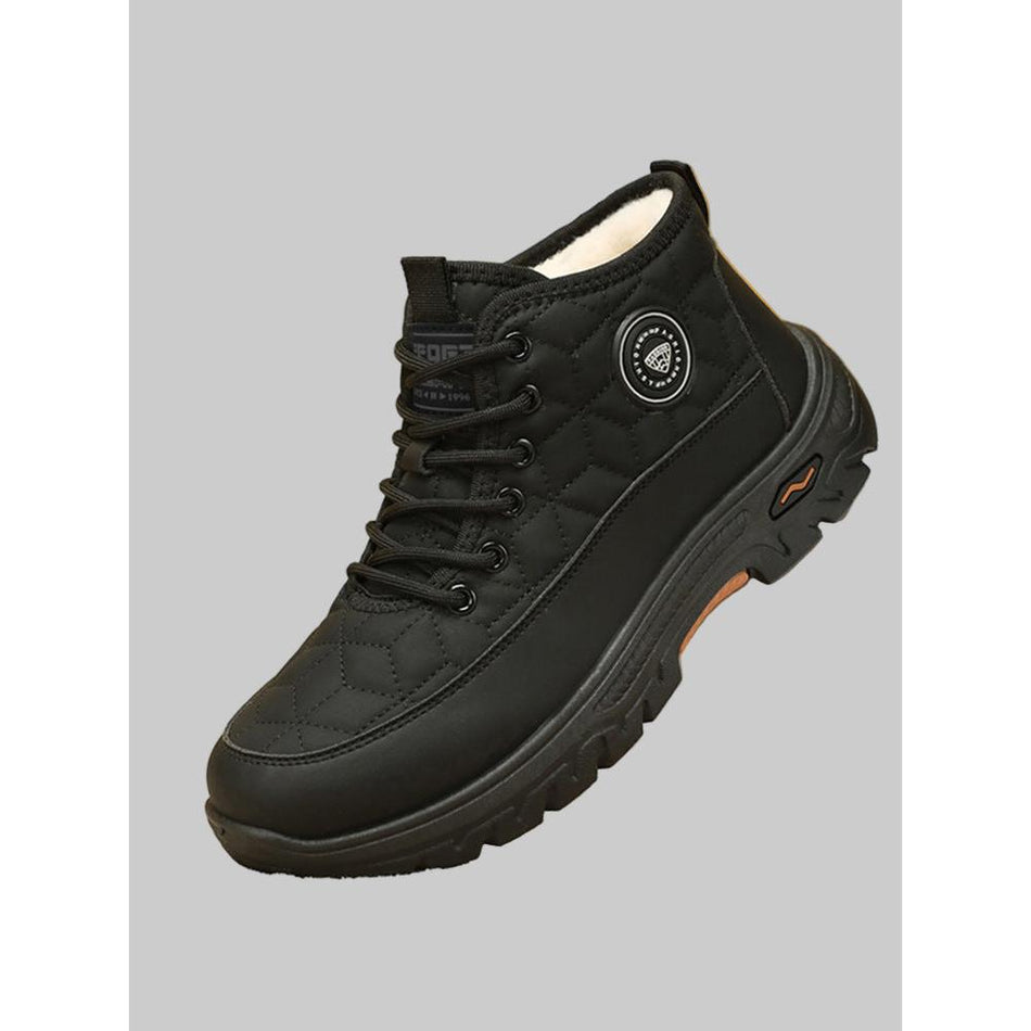 Men’s Velvet Fleece-Lined High-Top Winter Boots