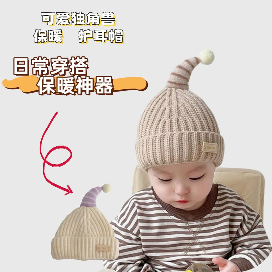 Cute Infant Knit Hat with Warm Ear Protection for Winter
