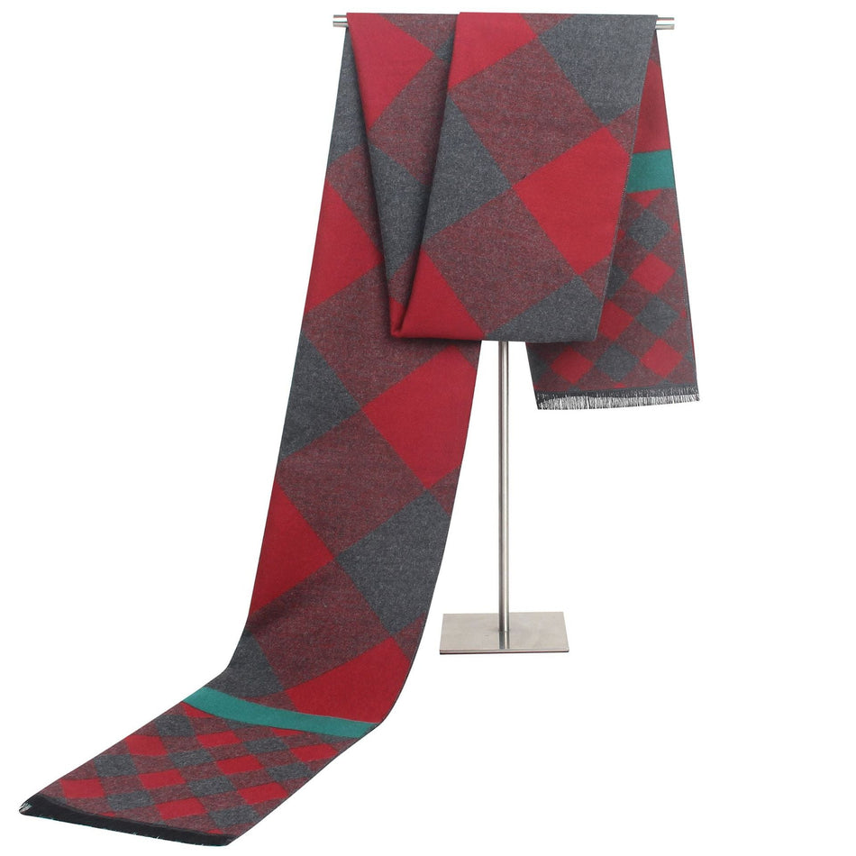 Men’s Striped Plaid Dad Scarf European & American Style