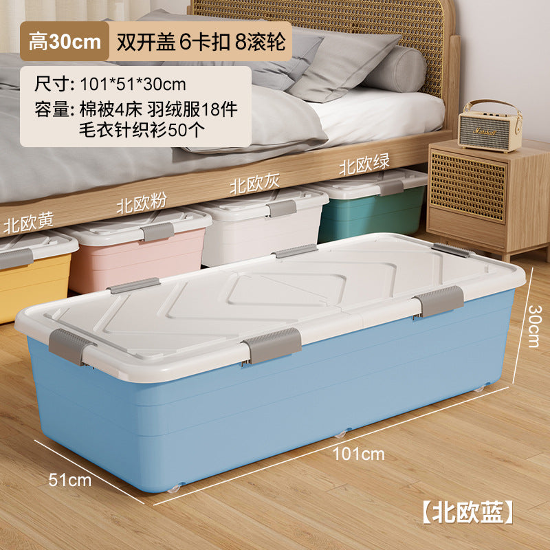 STOCK-Extra Large Under-Bed Plastic Storage Box