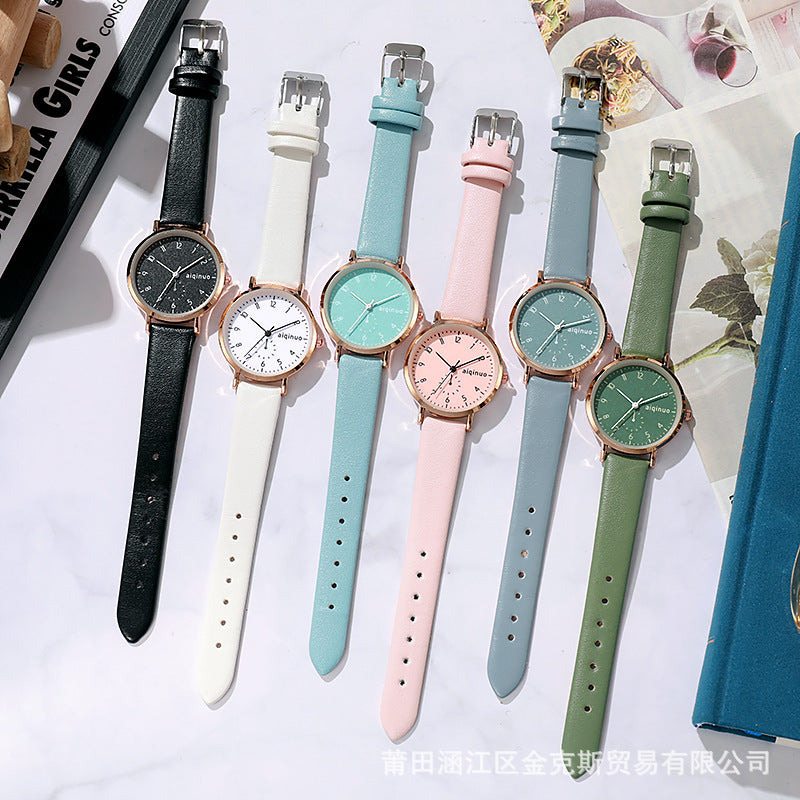 Korean-Style Exam Watch – Simple Waterproof Student