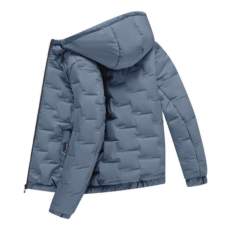 2023 Korean Style Hooded Cotton Coat for Men