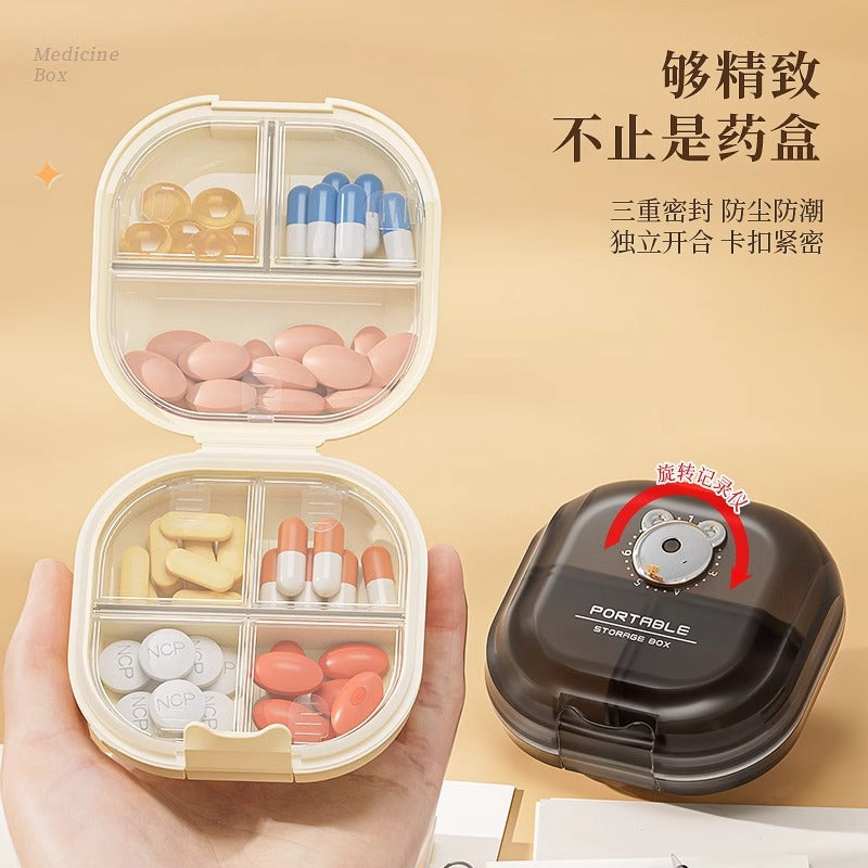 Portable 7-Day Mini Medicine Box Three-Meal Organizer