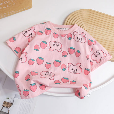 Girls Korean Style Cotton T-Shirt – Cute Summer Top – T-Shirts – Image 9