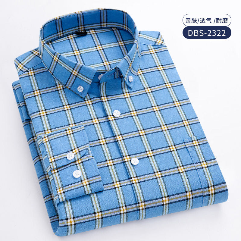 INSTOCK-Men's Oxford Striped Shirt & Spring & Autumn Comfort