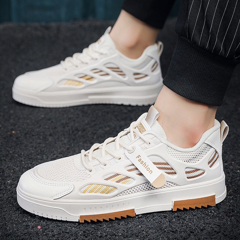 Men’s Summer Mesh White Sneakers 2025