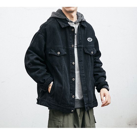 STOCK-Men’s Japanese Vintage Denim Jacket – Autumn Winter