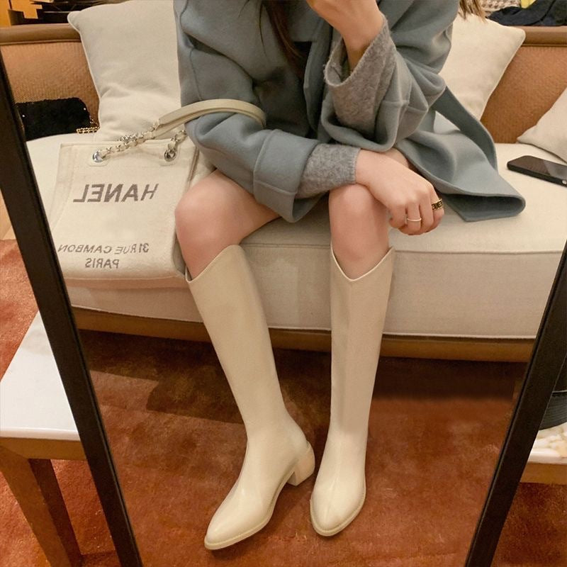Korean Style Women’s Thick Heel Short Boots