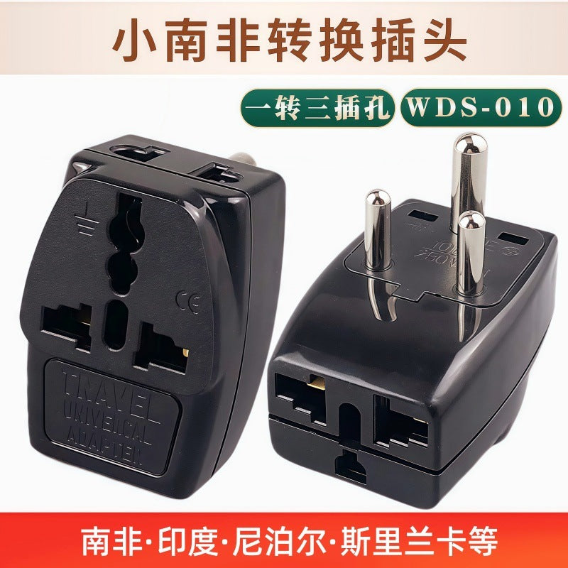 South Africa 3-Round Pin Conversion Plug – Multi-Function Adapter