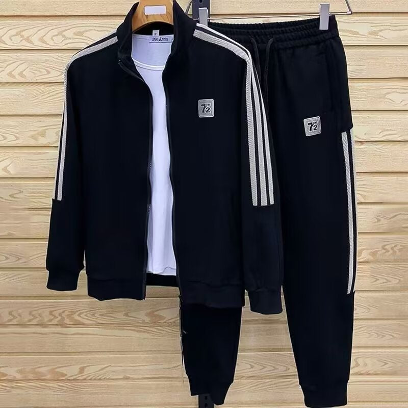 Men’s Autumn-Winter Sportswear – Trendy Two-Piece Sweatshirt Set