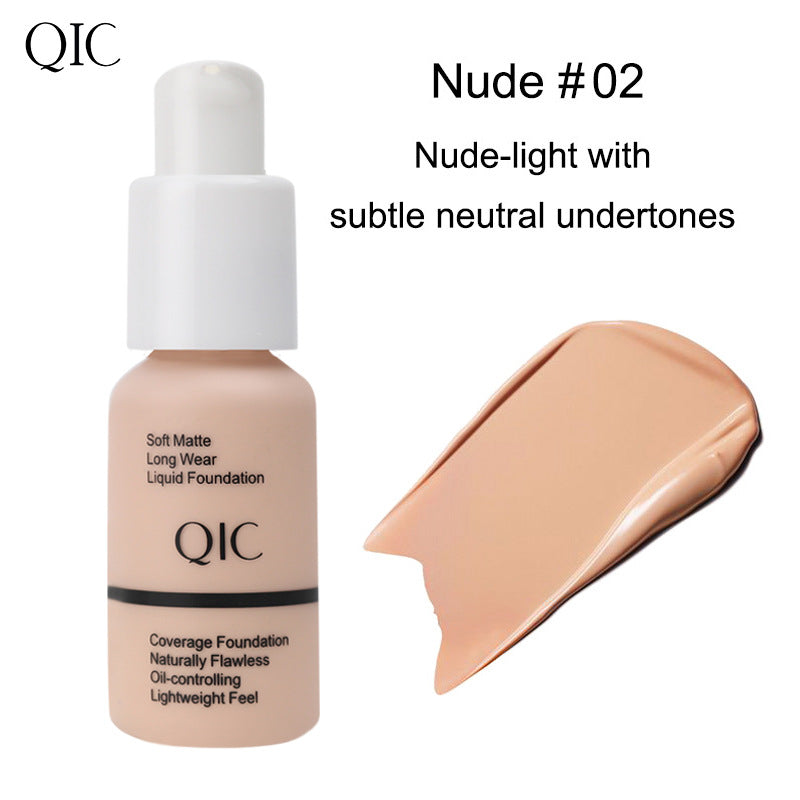 QIC Moisturizing Liquid Foundation – Light & Non-Removing