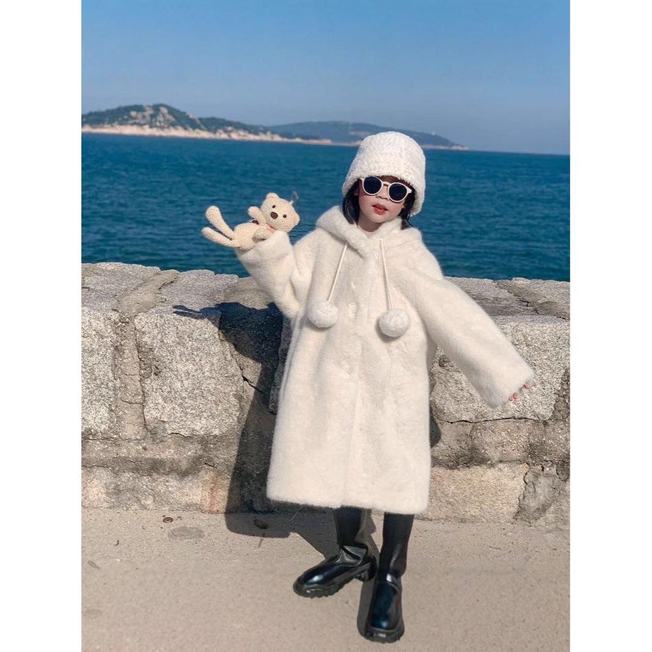 2025 Autumn Winter Girls Wizard Hat Environmentally Fur Hood