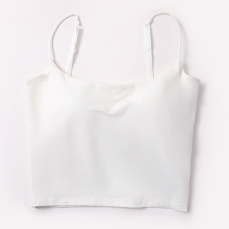 STOCK-Women's Cotton Camisole with Chest Pad – Stylish &