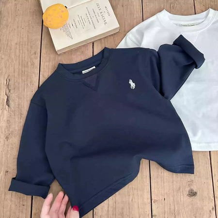 Kids Cotton Long Sleeve T-Shirt – Simple Korean Style – T-Shirts – Image 8
