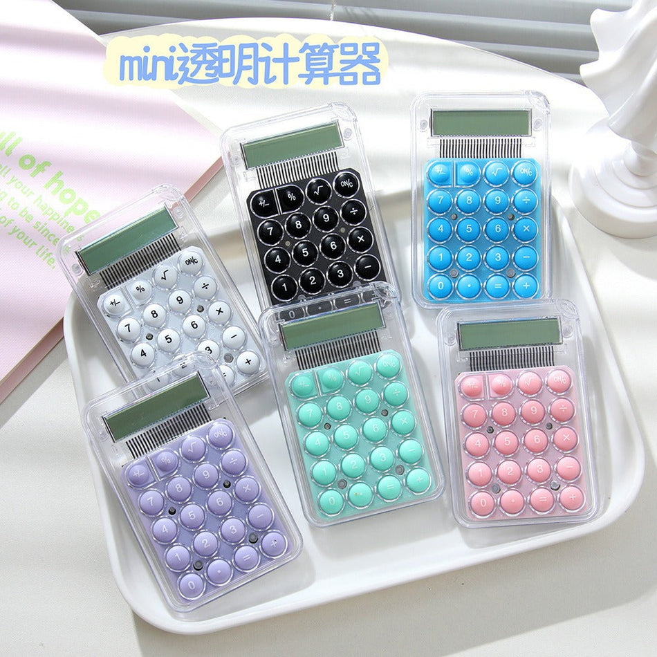 Candy-Colored Mini Calculator Cute Portable Student Pocket