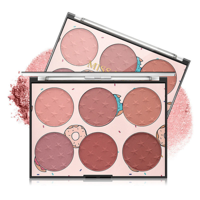MISS ROSE 6-Color Matte & Gloss Blush Palette