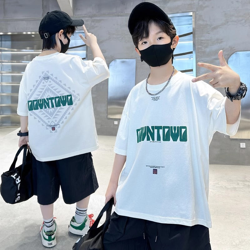 Boys’ Trendy Summer T-Shirt – 2024 Cotton Street Style