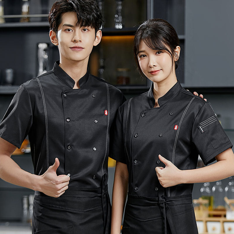 Men’s Hotel Chef Jacket – Short Sleeve Summer Kitchen Uniform