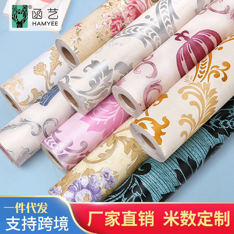 STOCK-European Style Waterproof PVC Self-Adhesive Wallpaper